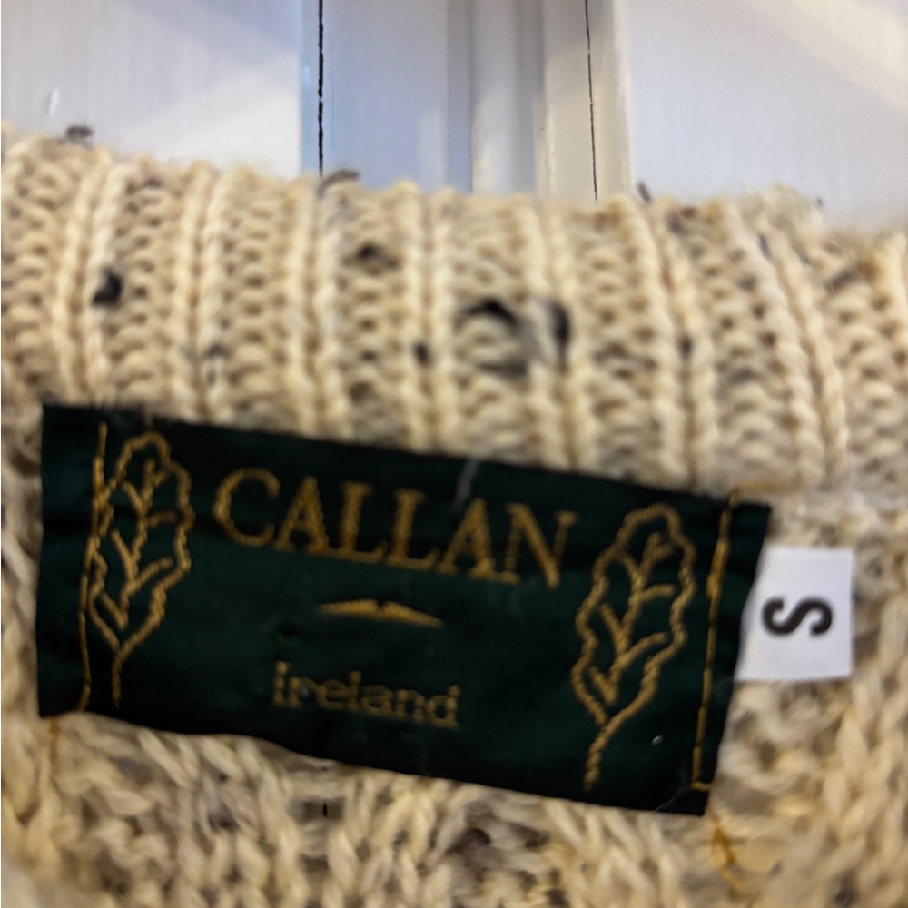 Vintage Fisherman’s Sweater 100% wool cable knit,made in Ireland oversized m - Picture 3 of 10